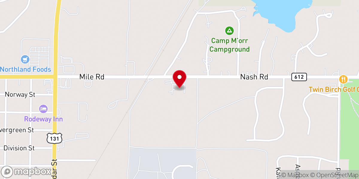 Map showing location of St. Mary of the Woods Catholic Church