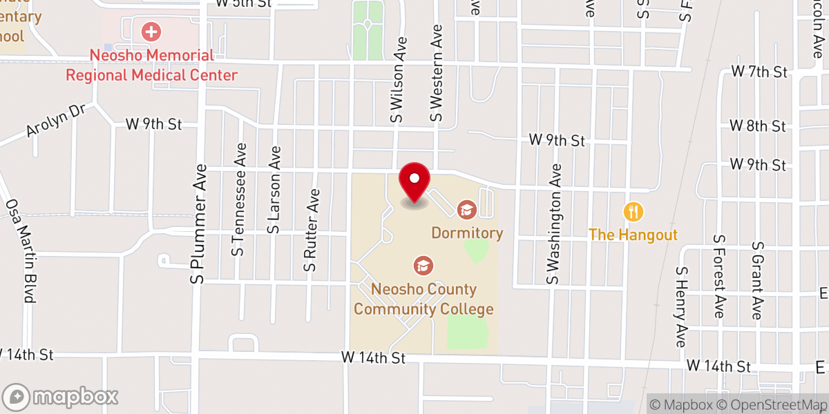 Map showing location of Snyder Memorial Chapel