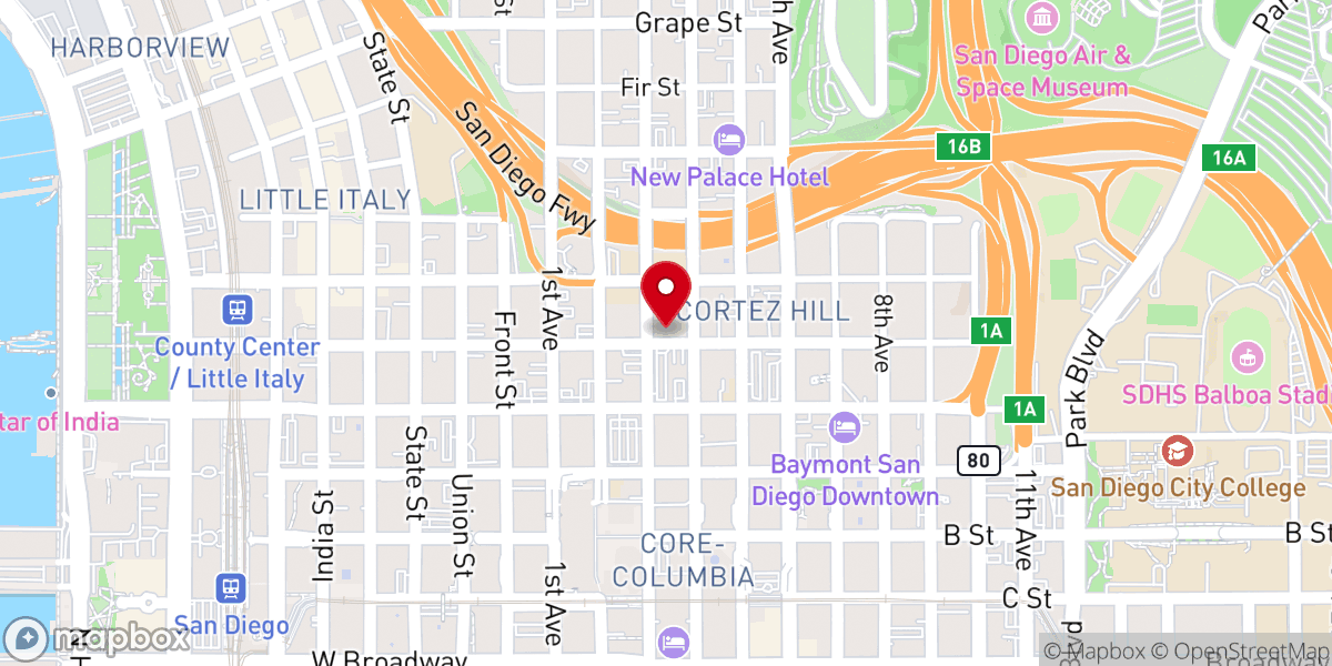 Map showing location of St. Joseph’s Cathedral