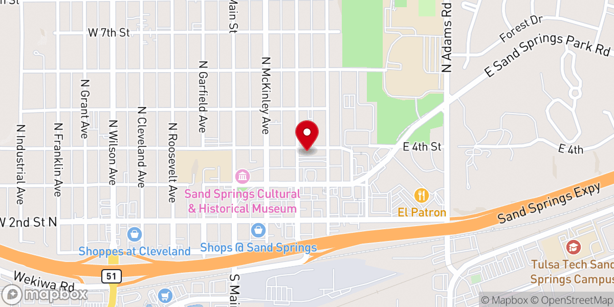 Map showing location of St Patrick's Catholic Church