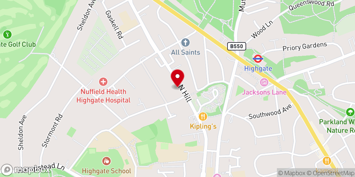 Map showing location of Kingdom Hall of Jehovah's Witnesses