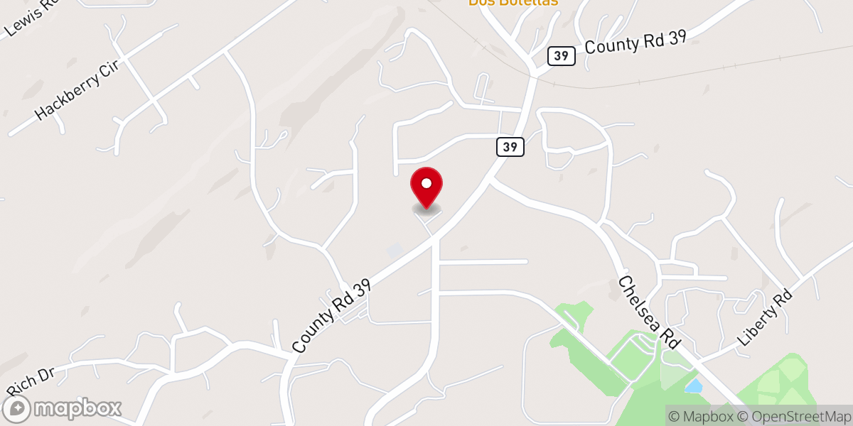 Map showing location of Chelsea Church of God