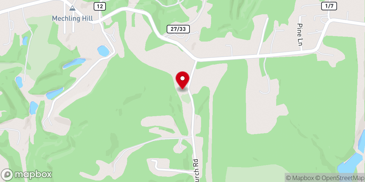 Map showing location of Tent Church