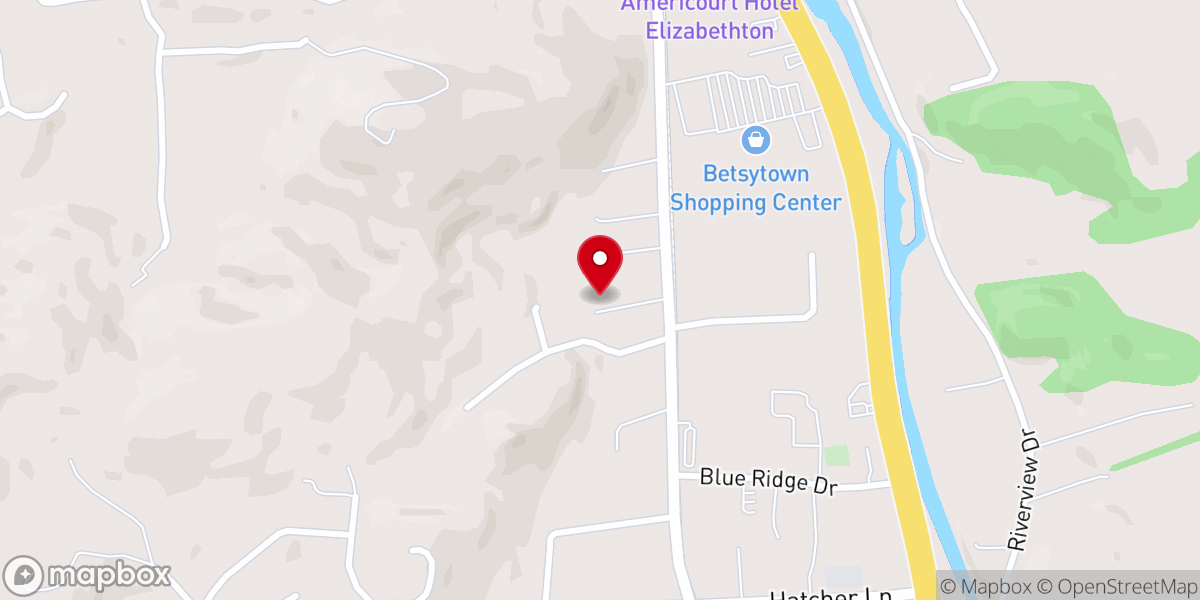 Map showing location of New Bethel Freewill Baptist Church