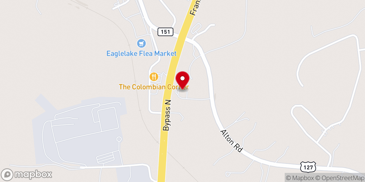 Map showing location of Family Worship Center