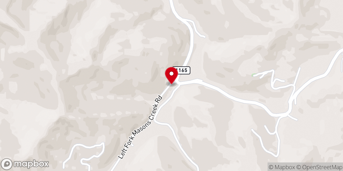Map showing location of Lone Pine Baptist Church