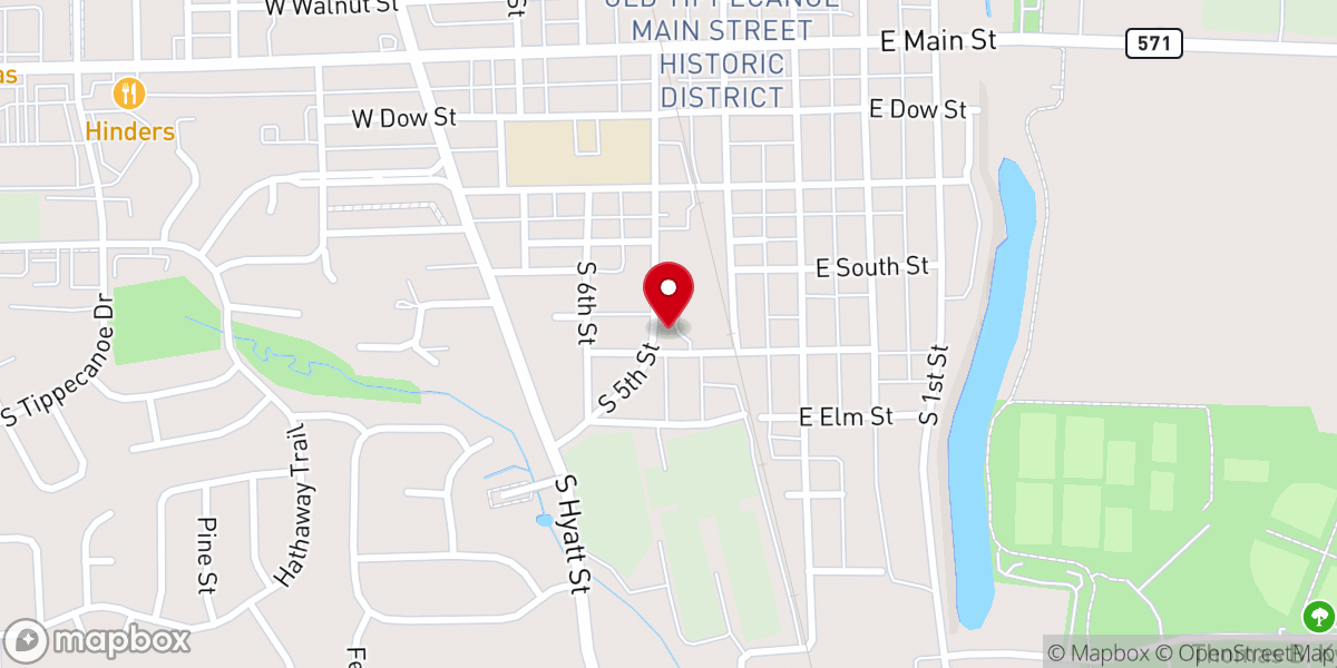 Map showing location of Needy Basket of Southern Miami County