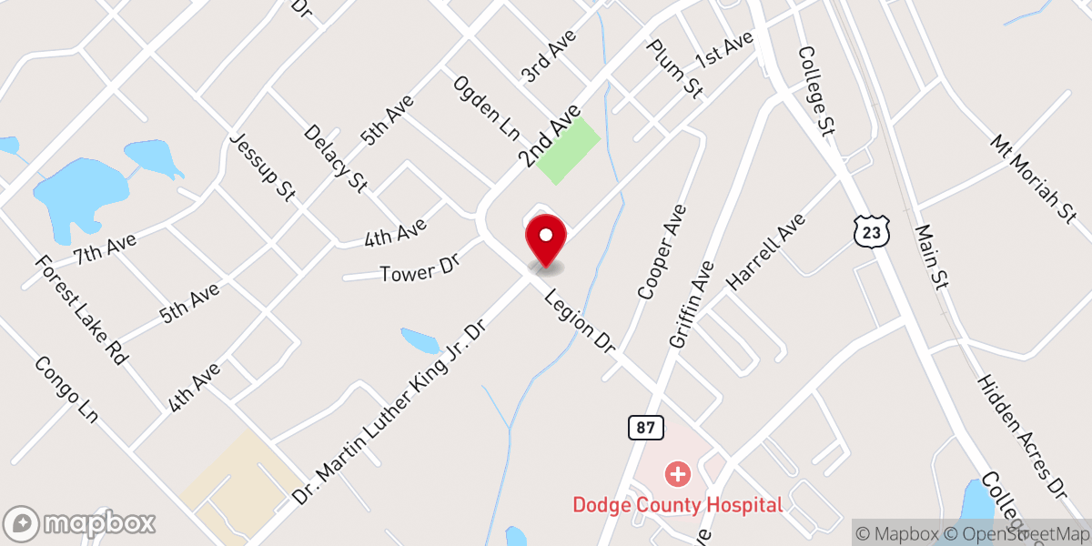 Map showing location of St. Holiness Church Of God Inc