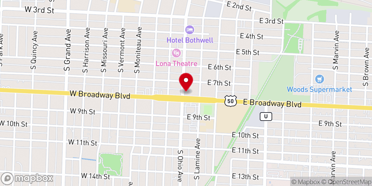 Map showing location of Calvary Episcopal Church