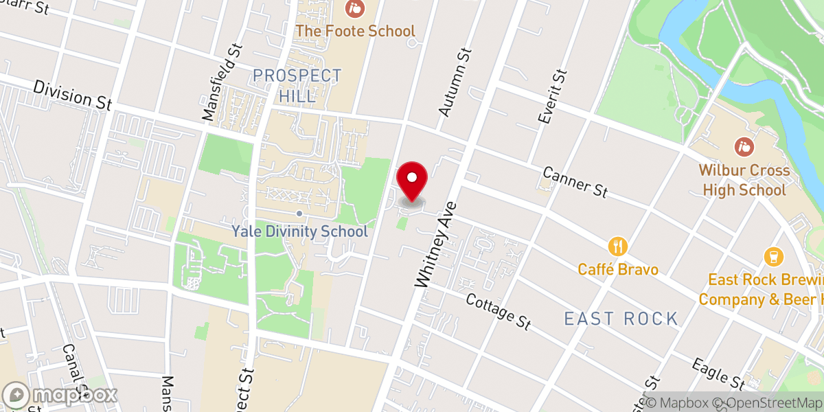 Map showing location of Bethesda Lutheran Church
