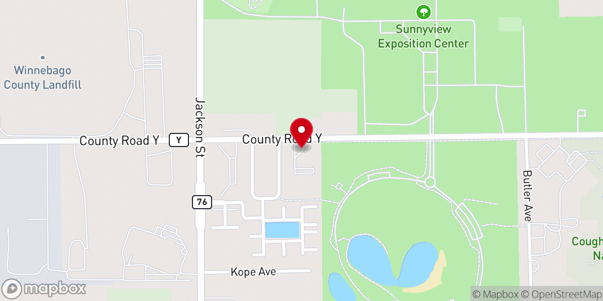 Map showing location of Sunnyview Christian Church