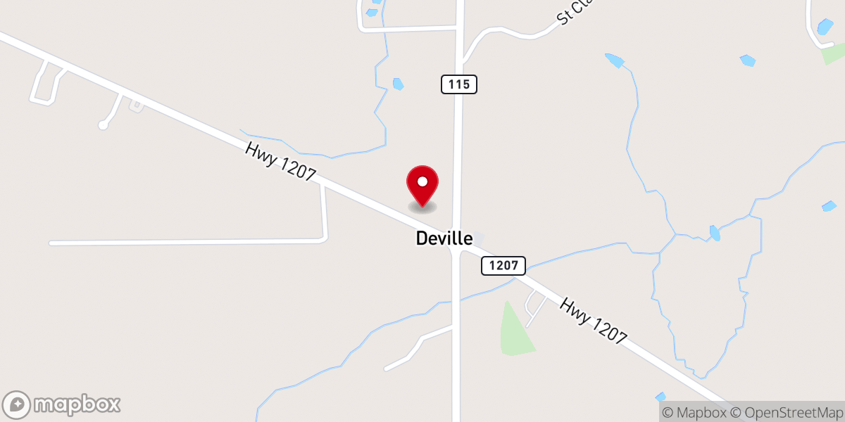 Map showing location of Longview Baptist Church