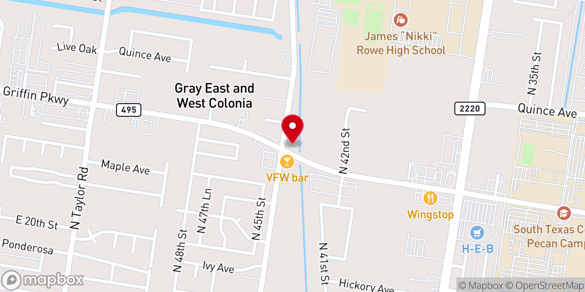 Map showing location of Hope of Glory Fellowship