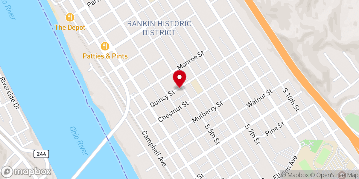 Map showing location of Parish Life Center
