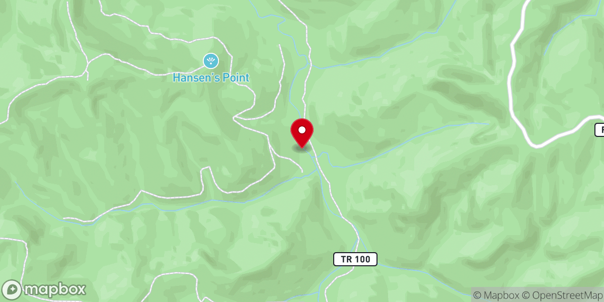 Map showing location of My Tiny Wedding in The Red River Gorge