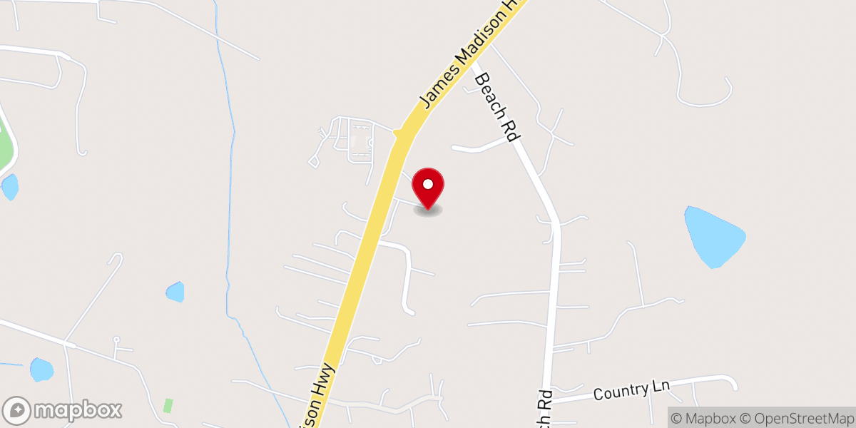 Map showing location of Trinity Baptist Church