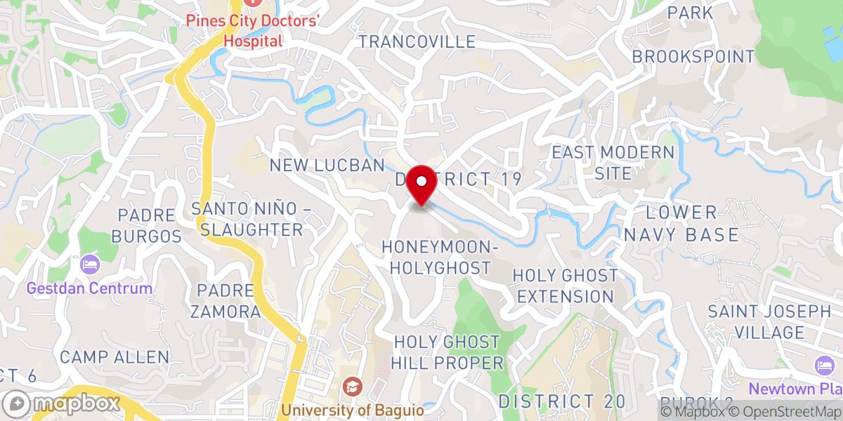 Map showing location of Baguio Church of Christ