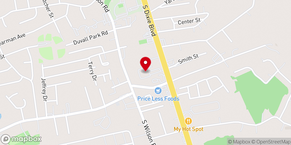 Map showing location of Abundant Life Church