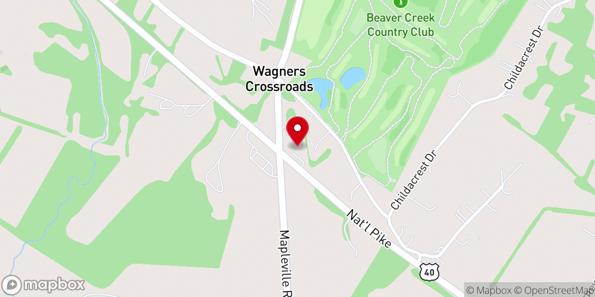 Map showing location of Greenbrier Baptist Church