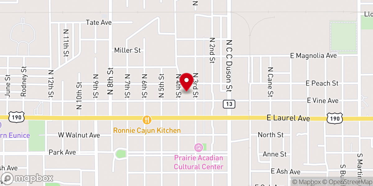 Map showing location of St. Anthony of Padua Church