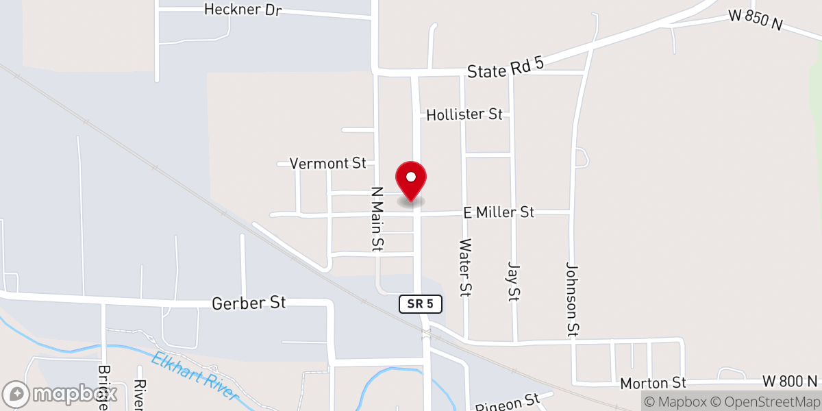 Map showing location of Nazarene Parsonage