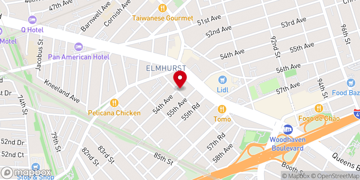 Map showing location of First Presbyterian Church of Newtown