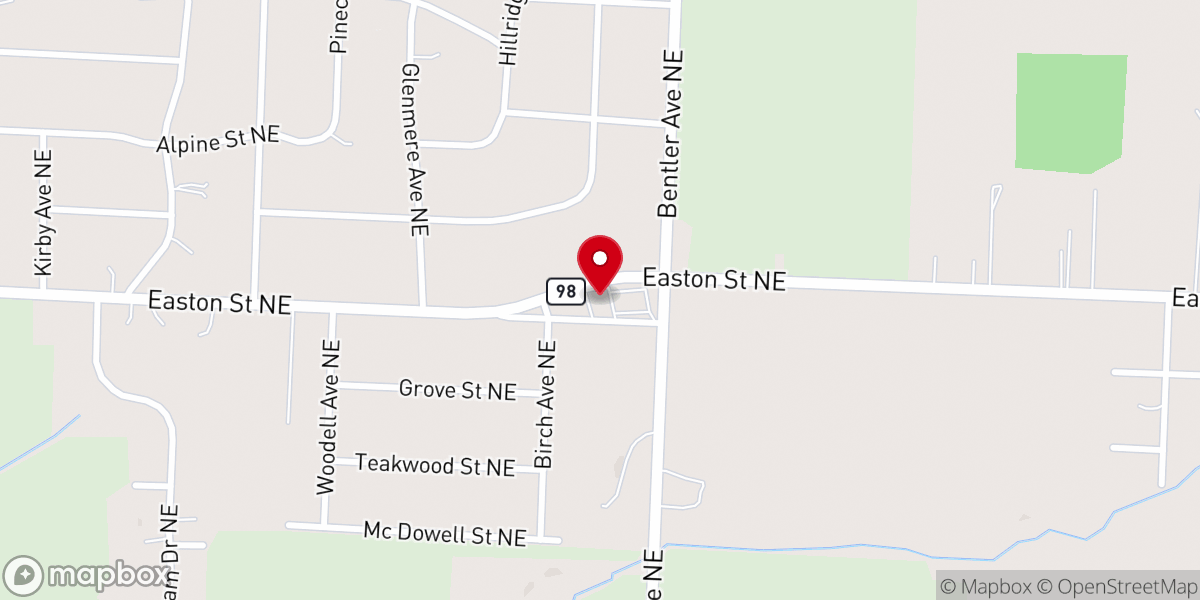 Map showing location of Easton Chapel Bethany Global Methodist Church