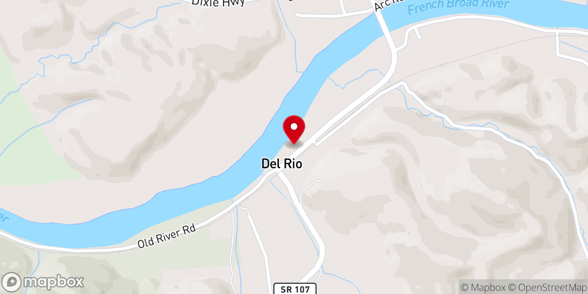 Map showing location of Del Rio Baptist Church
