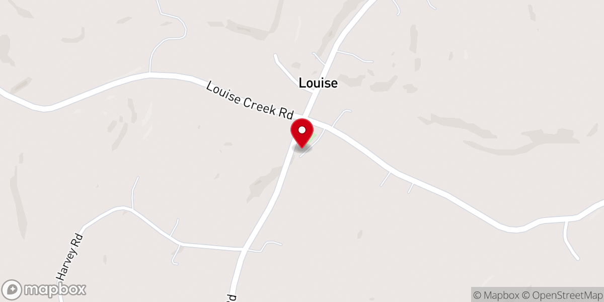 Map showing location of Louise Community Church