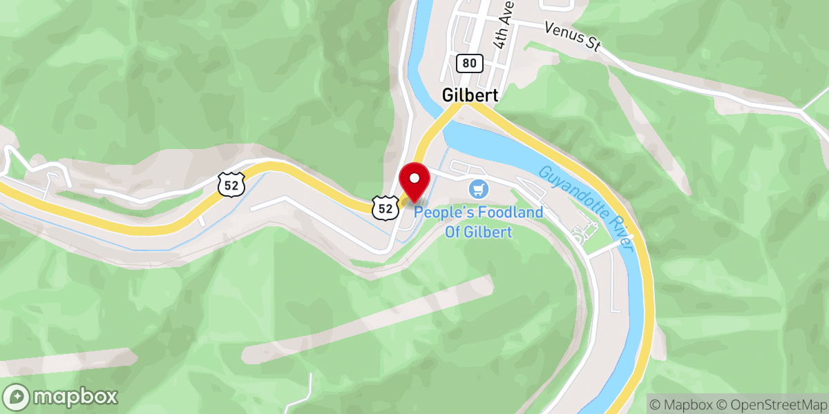 Map showing location of Gilbert City Hall