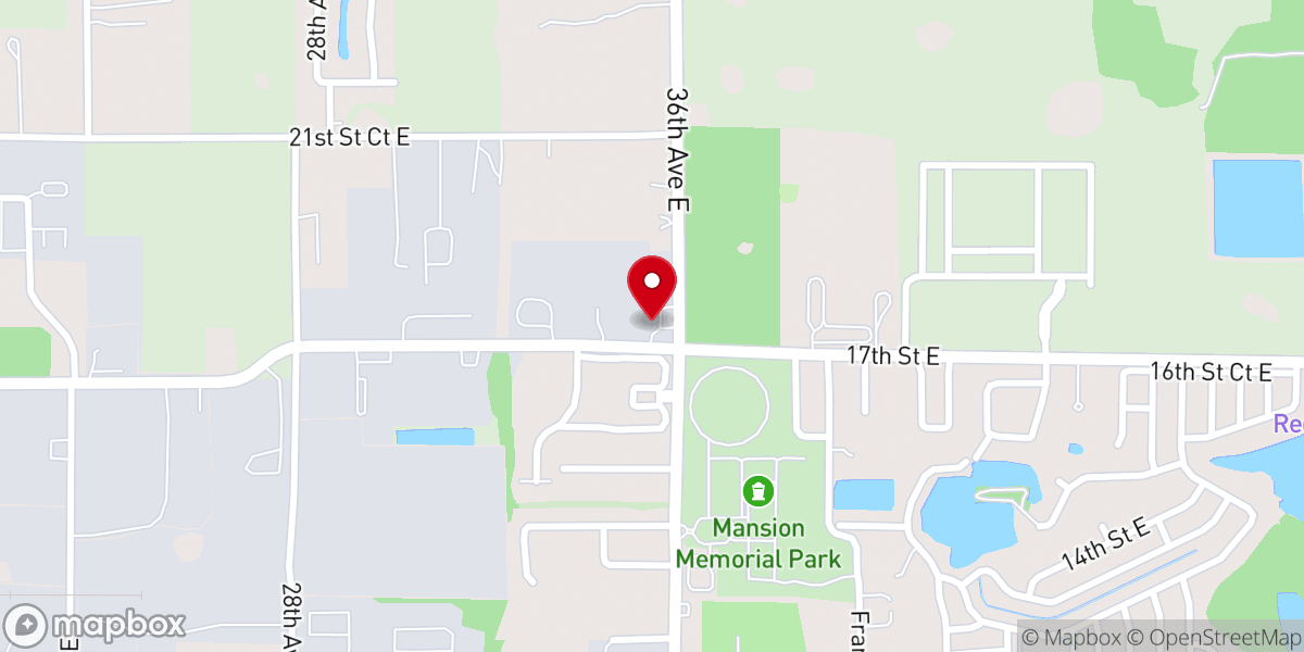 Map showing location of Manatee Southern Baptist Association