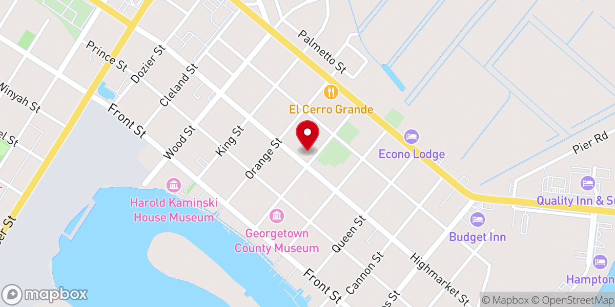 Map showing location of St Mary's Catholic Church