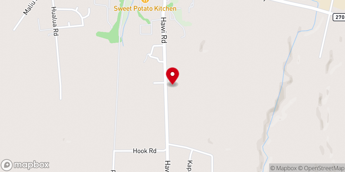 Map showing location of Kohala Assembly of God Church
