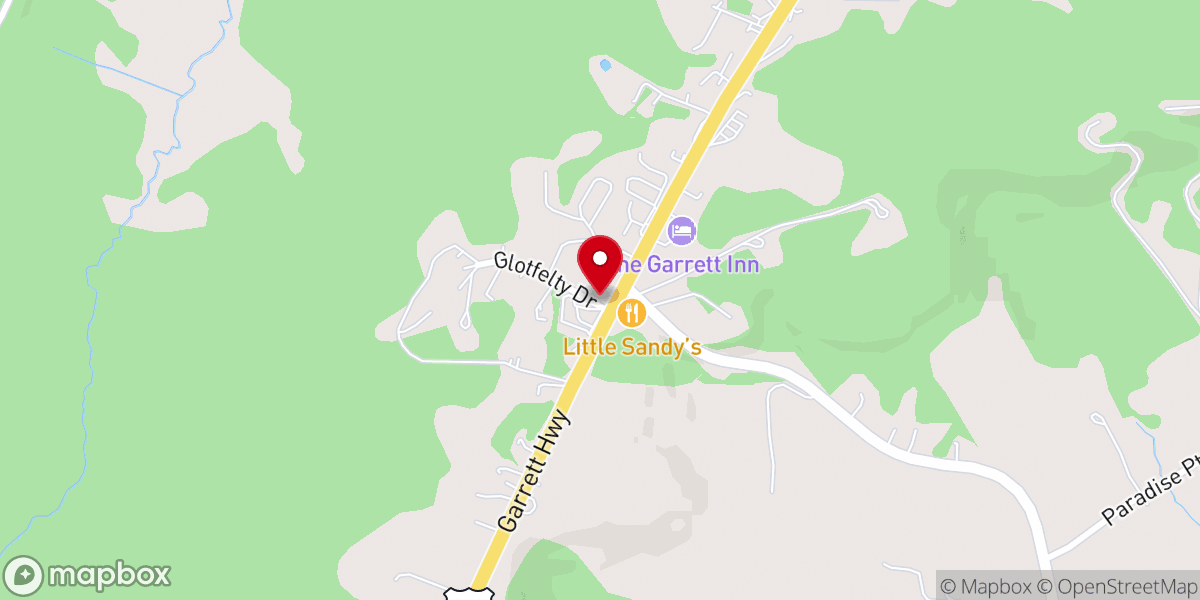 Map showing location of Crossroads Church