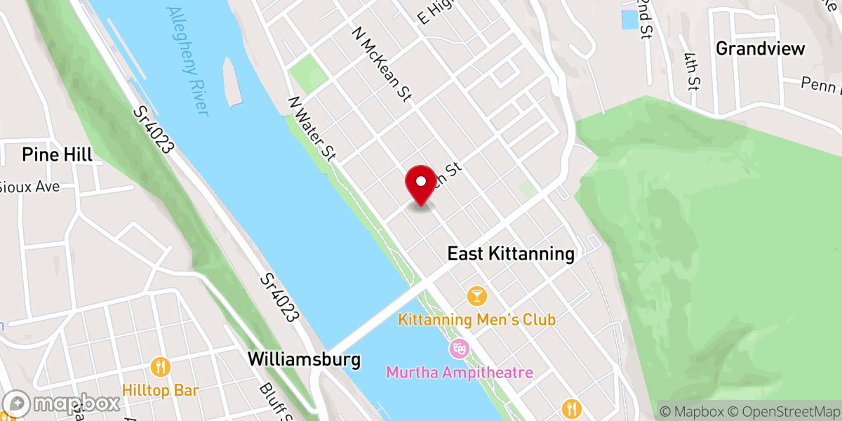 Map showing location of Grace Presbyterian Church