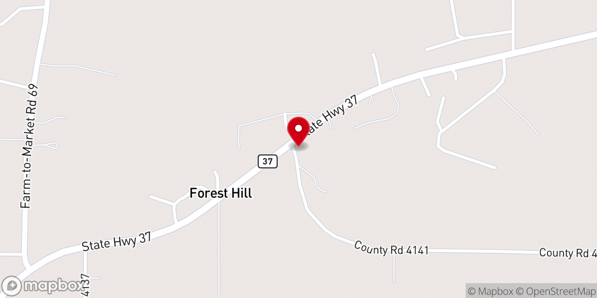 Map showing location of Forest Hill Baptist Church