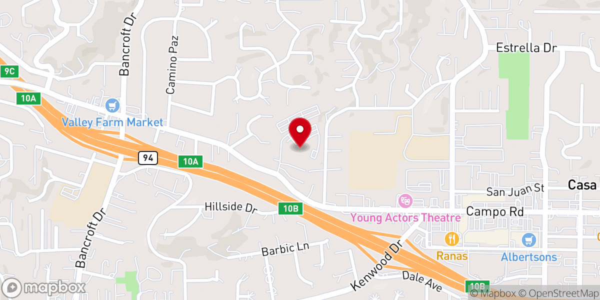Map showing location of Worship Center