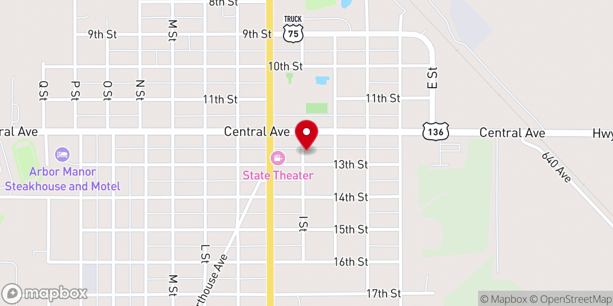 Map showing location of Community Bible Fellowship