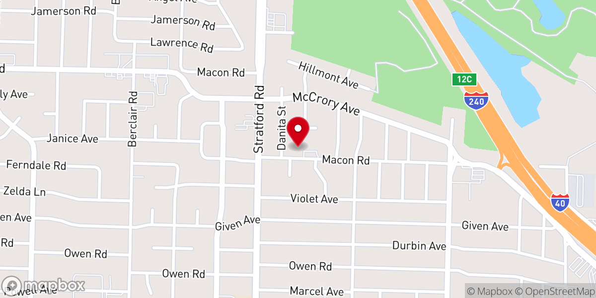 Map showing location of Berclair Church of the Nazarene