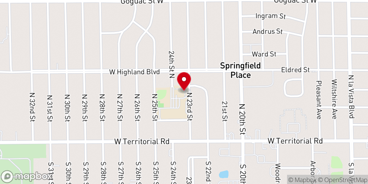 Map showing location of St. Joseph Catholic Church
