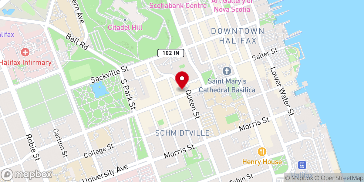 Map showing location of Engage Nova Scotia