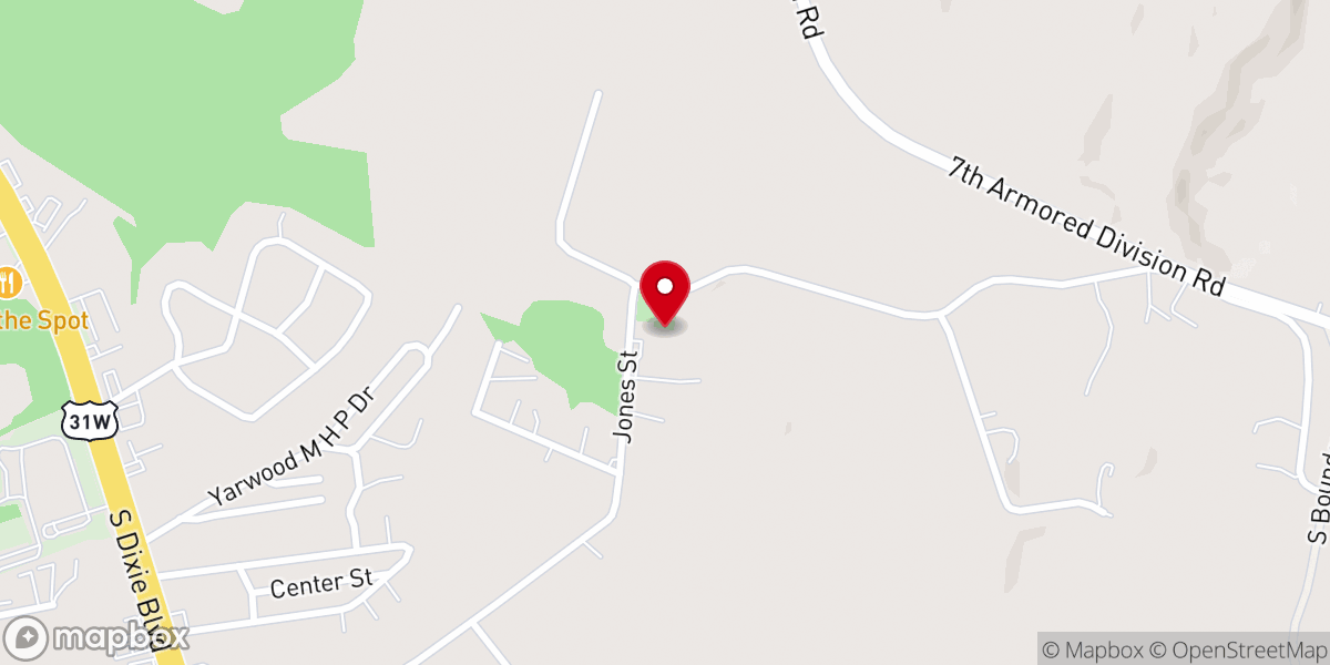 Map showing location of Mill Creek Church