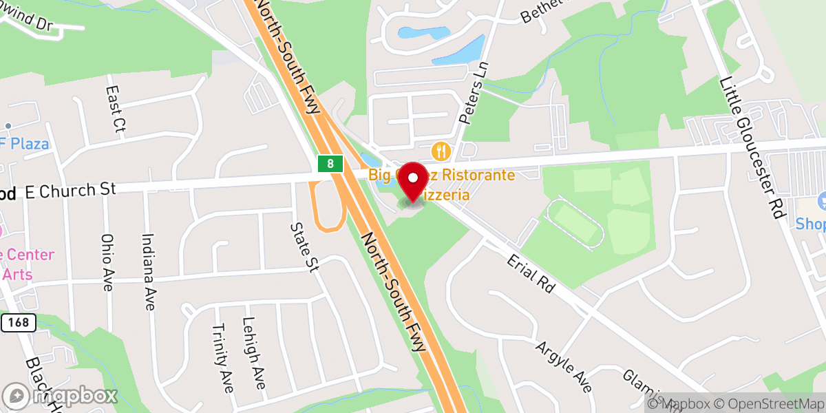 Map showing location of Luther Memorial Lutheran Church