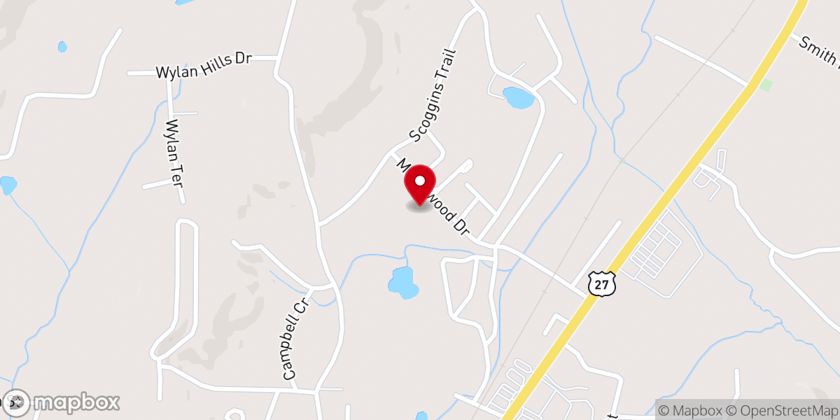 Map showing location of North Summerville Baptist Church