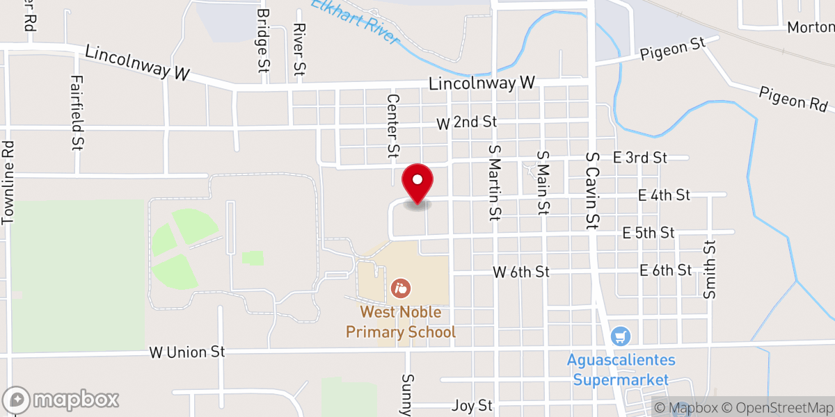 Map showing location of St Patrick Catholic Church