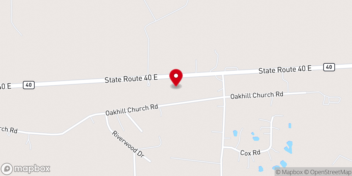 Map showing location of Browntown Baptist Church