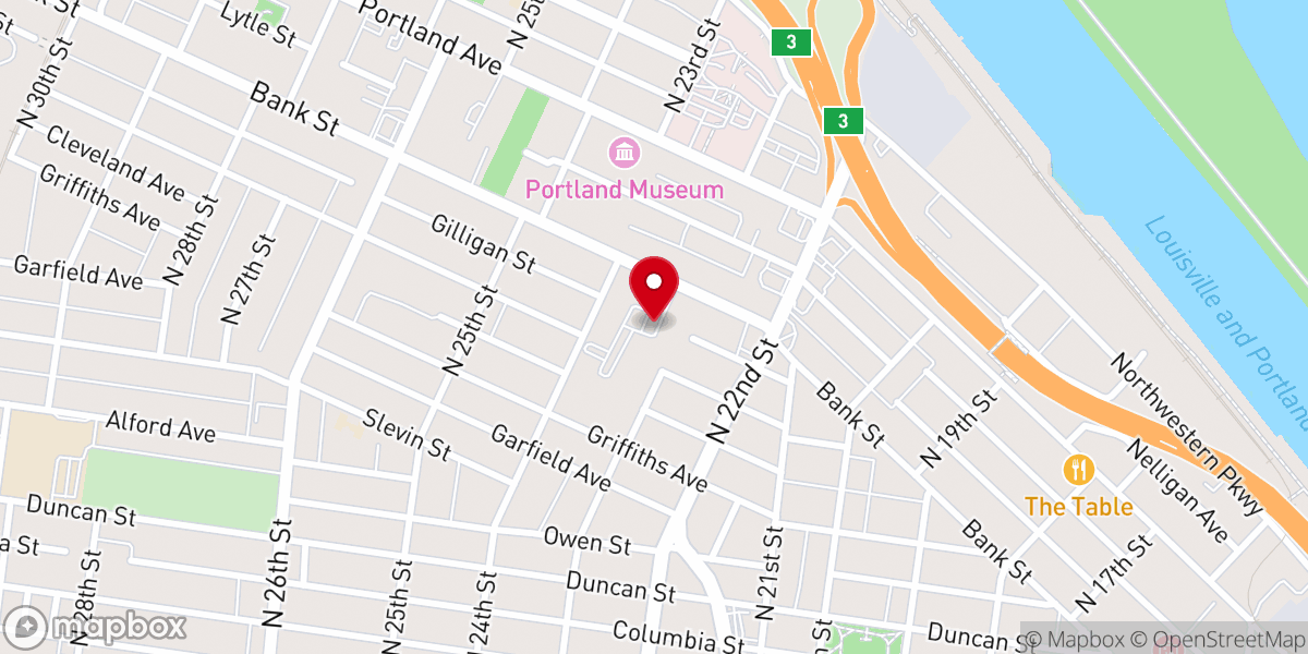 Map showing location of Shawnee Baptist Church