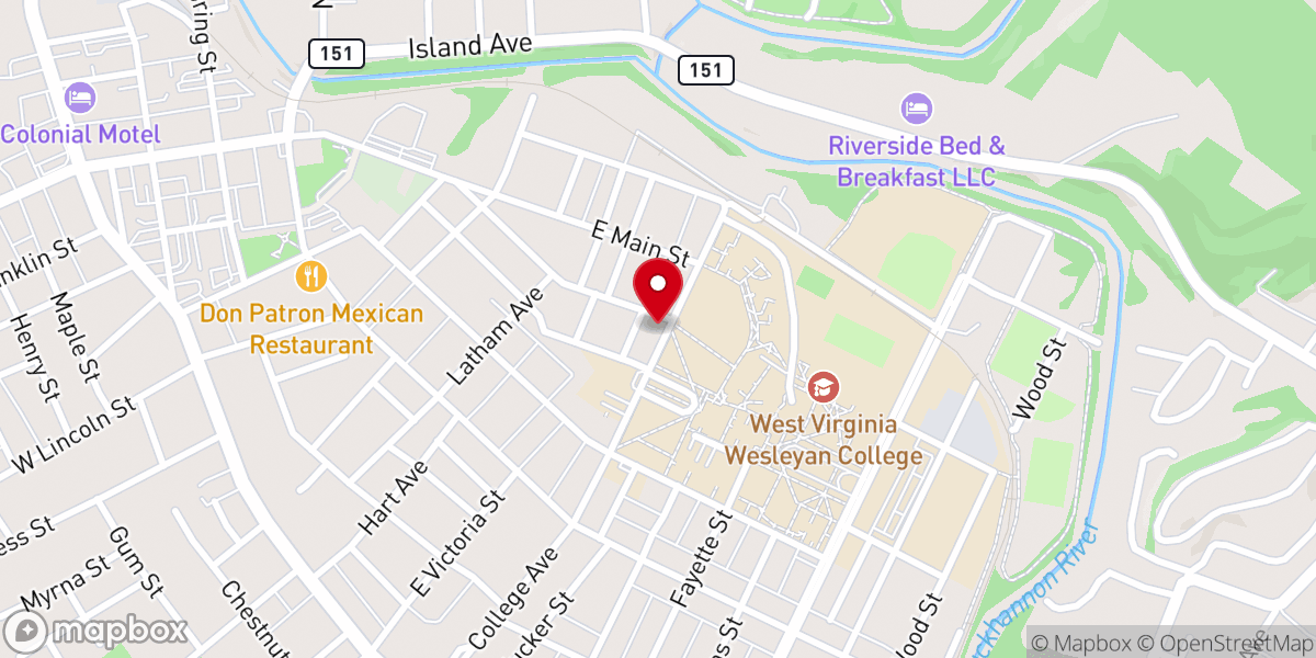 Map showing location of Upshur Parish House