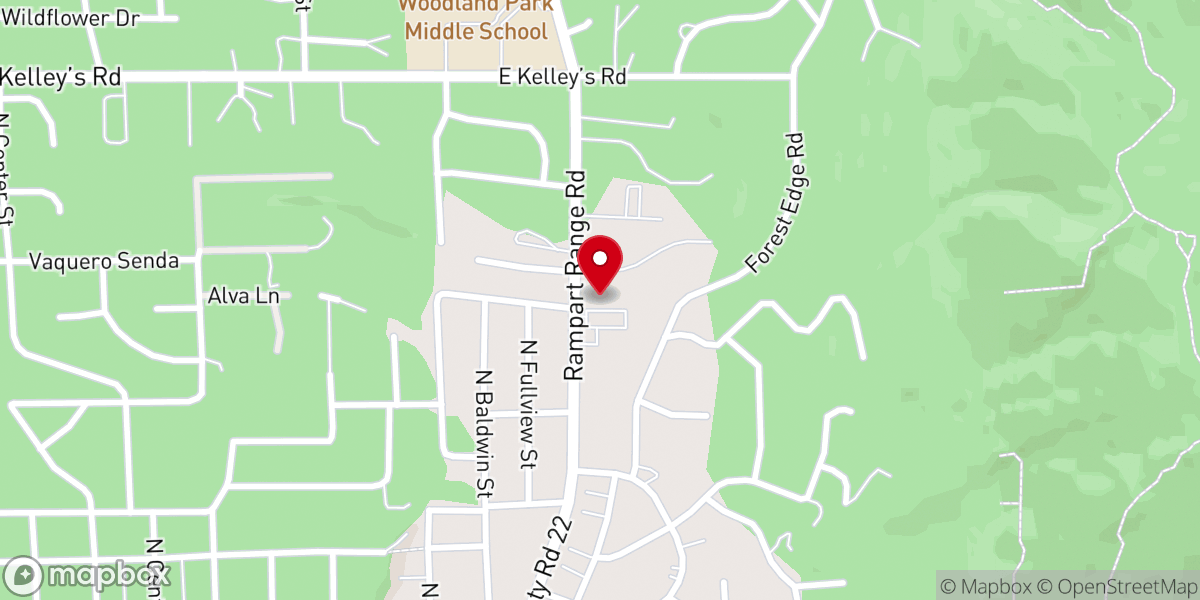 Map showing location of Radiant Woodland Park