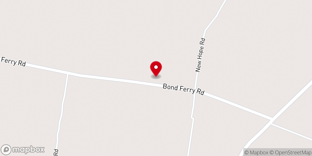Map showing location of New Hope Baptist Church